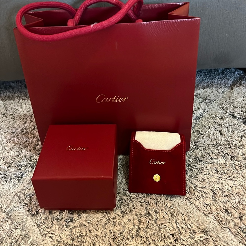 Authentic Cartier jewelry box, pouch, bag